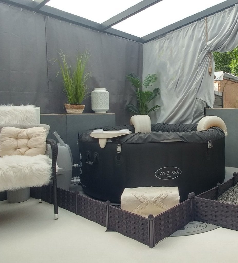 Spa gonflable Lay-Z Spa Miami EnergySense pour 4 p180x66 cm, Jardin & Terrasse, Bains à remous et Spas, Enlèvement, Comme neuf
