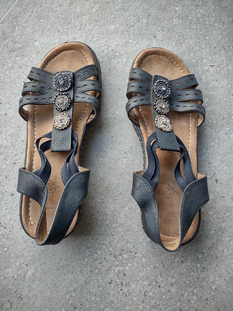 Blauwe sandalen – maat 39 (zie foto’s & omschrijving), Ophalen, Zo goed als nieuw, Blauw