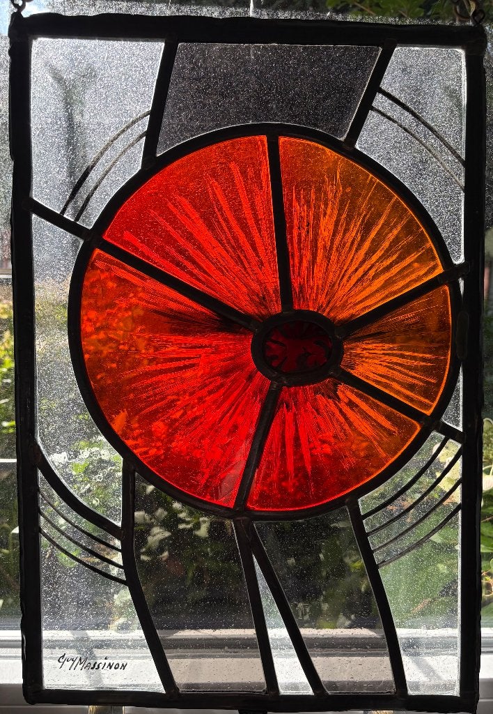 Glas in lood Guy Massinon, Antiek en Kunst, Ophalen