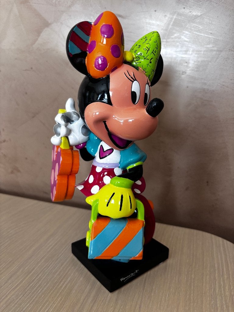 Disney Britto Minnie shopping figurine als nieuw, In Perfect, Collections, Disney, Comme neuf, Statue ou Figurine, Autres personnages