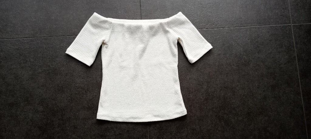 top H&M XS, Kleding | Dames, Topjes, H&M, Wit, Ophalen of Verzenden, Zo goed als nieuw