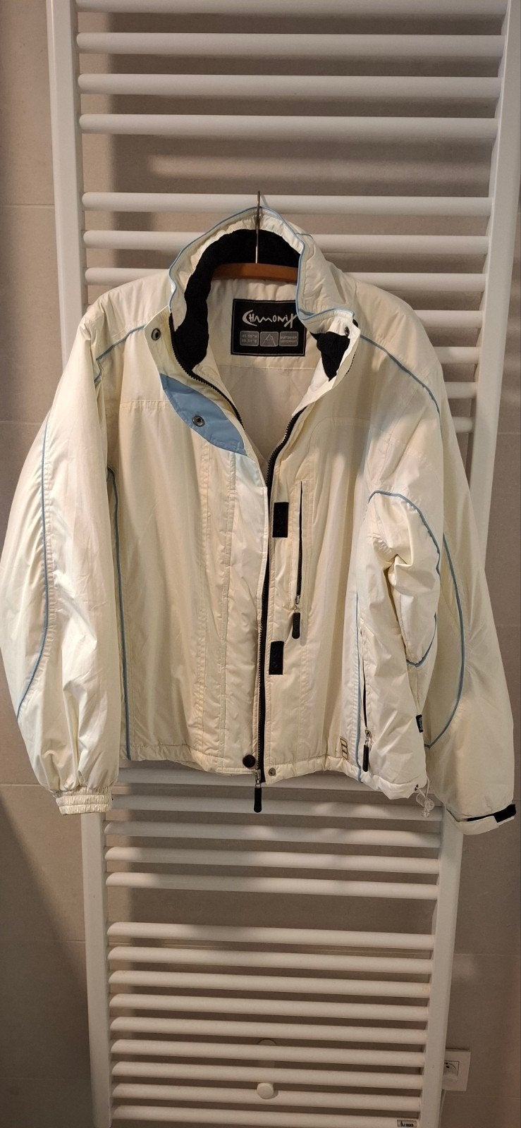 Skijas vrouw CHAMONIX L wit met lichtblauwe accenten, Kleding | Dames, Chamonix, Maat 42/44 (L), Ophalen of Verzenden, Zo goed als nieuw