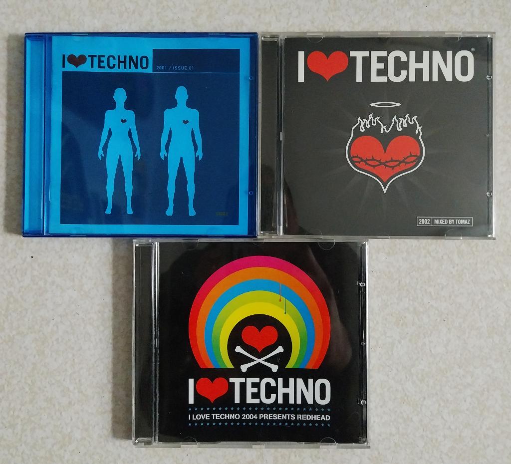 I Love Techno lot 3cd's (2001 / 2002 / 2004), Enlèvement ou Envoi, Comme neuf, Techno ou Trance