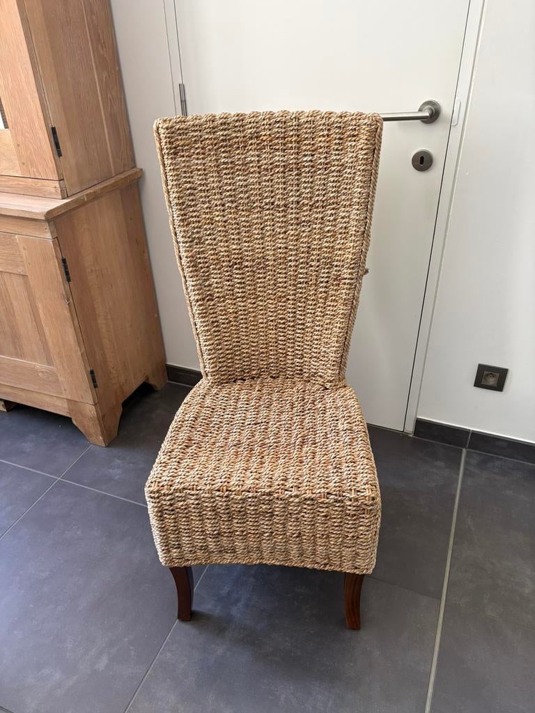 6 Mooie stoelen, Maison & Meubles, Chaises, Osier ou Rotin, Autres couleurs, Landelijk, Enlèvement