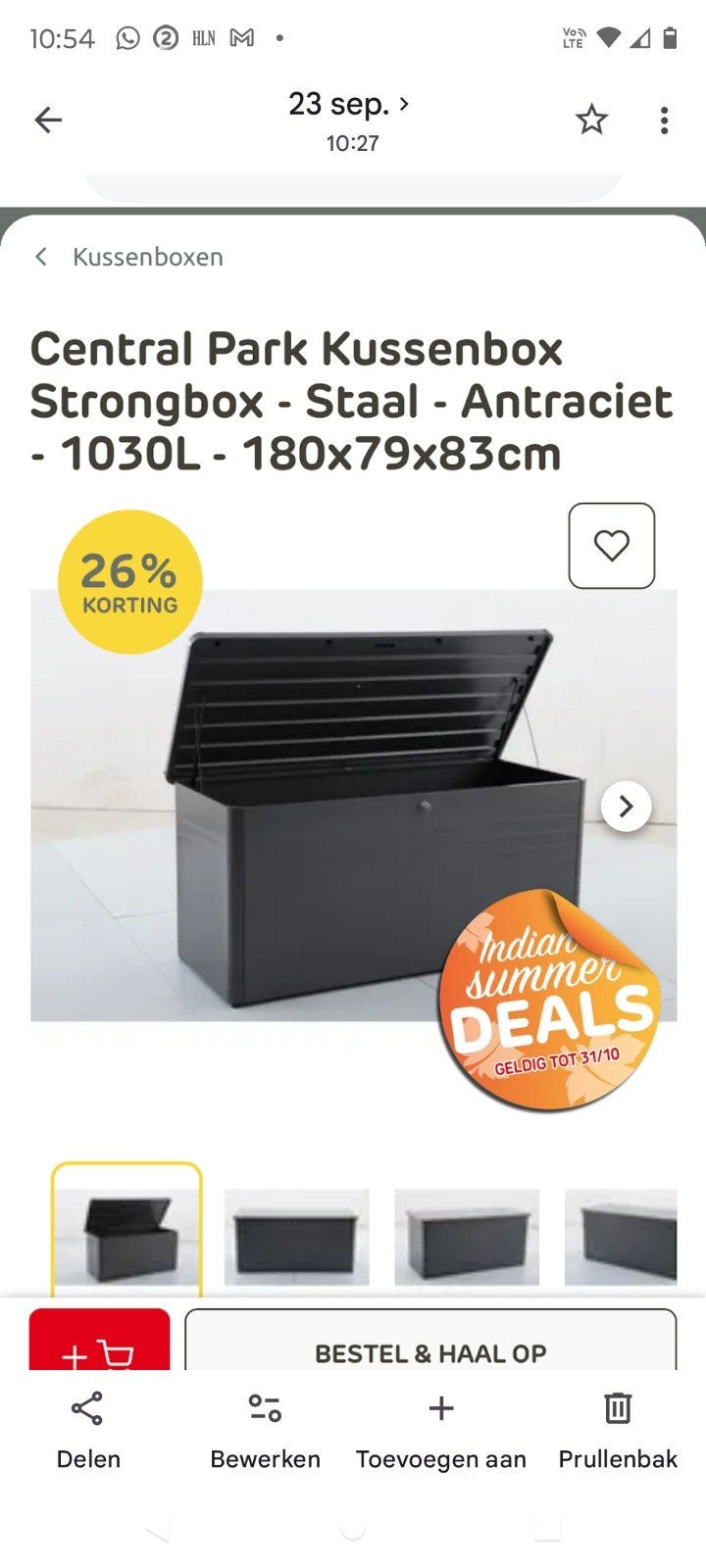 Stalen opbergbox, Ophalen, Nieuw, Metaal