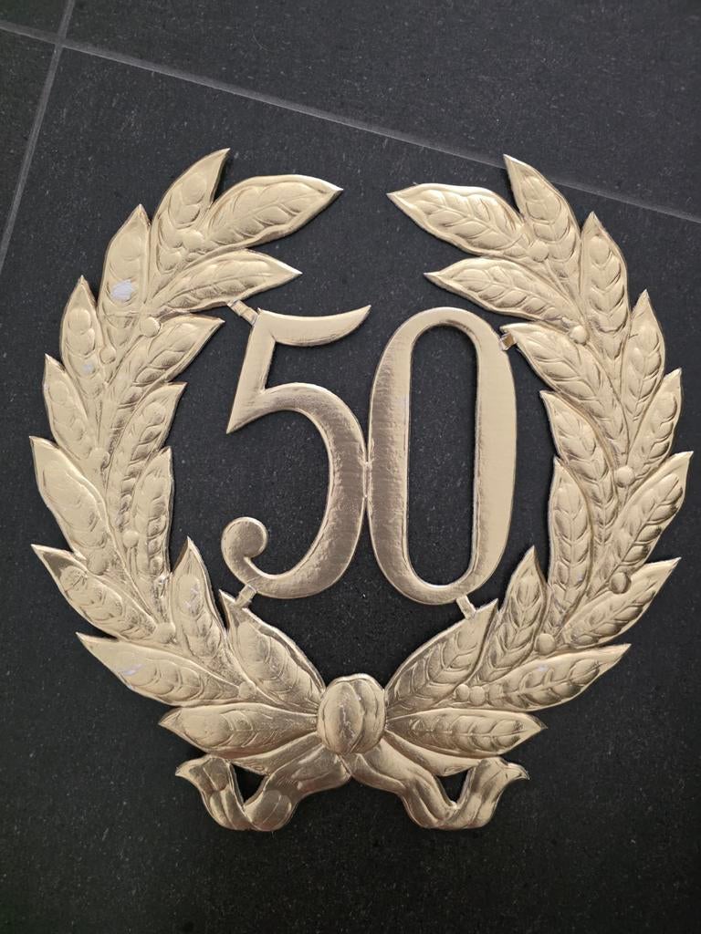 Kartonnen versiering - 50 jaar, Ophalen, Nieuw