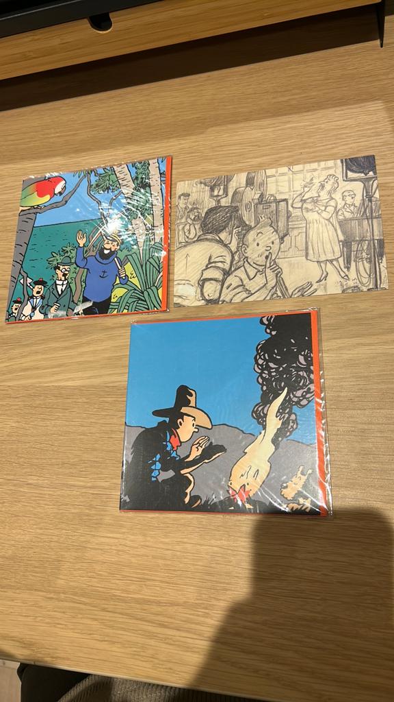 Hergé kuifje 3 kaarten nieuw, Verzamelen, Ophalen of Verzenden, Kuifje, Nieuw