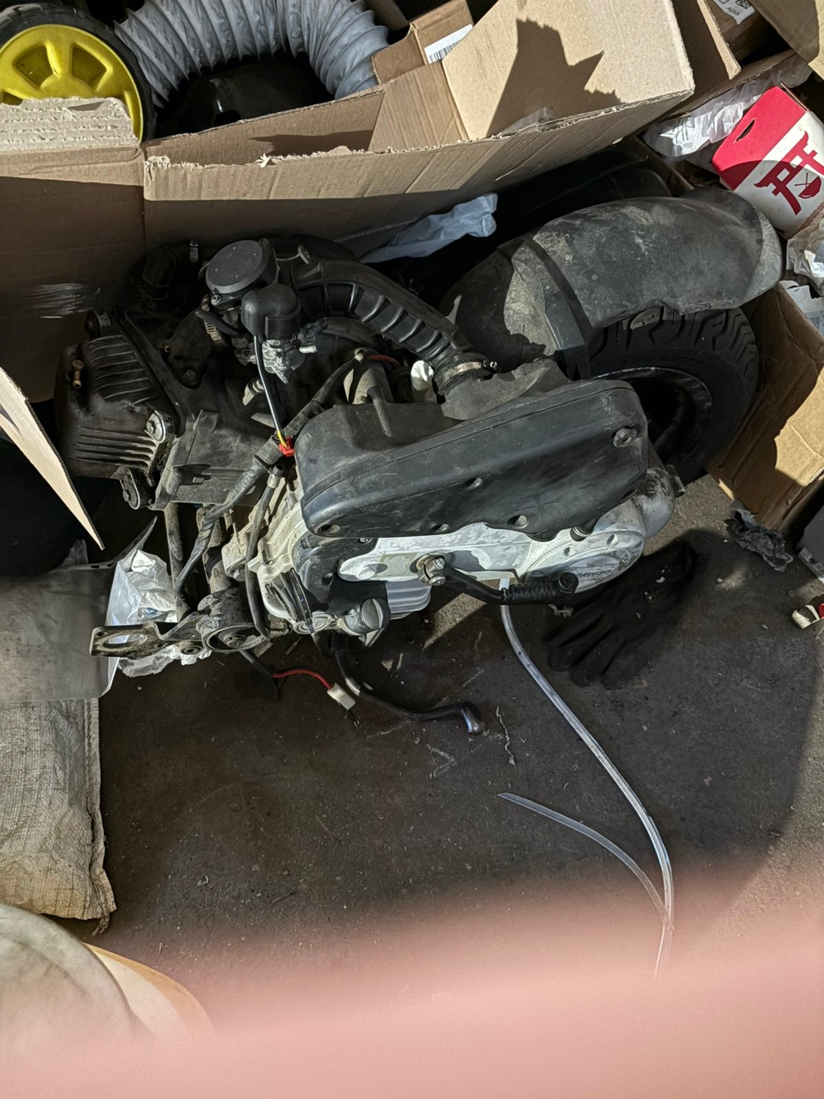 Zip 4 takt blok 50 cc, Ophalen