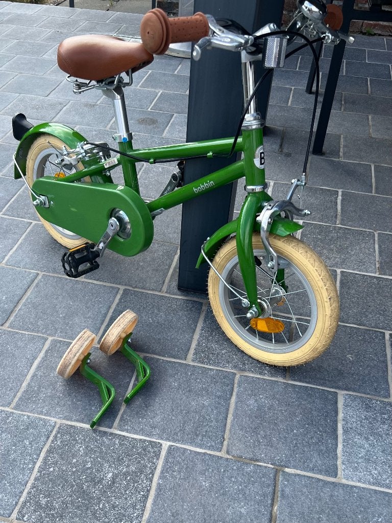 retro Bobbin Gingersnap 12 inch kinderfiets + zijwieltjes, Fietsen en Brommers, Fietsen | Kinderfietsjes, Ophalen, Gebruikt, Minder dan 16 inch