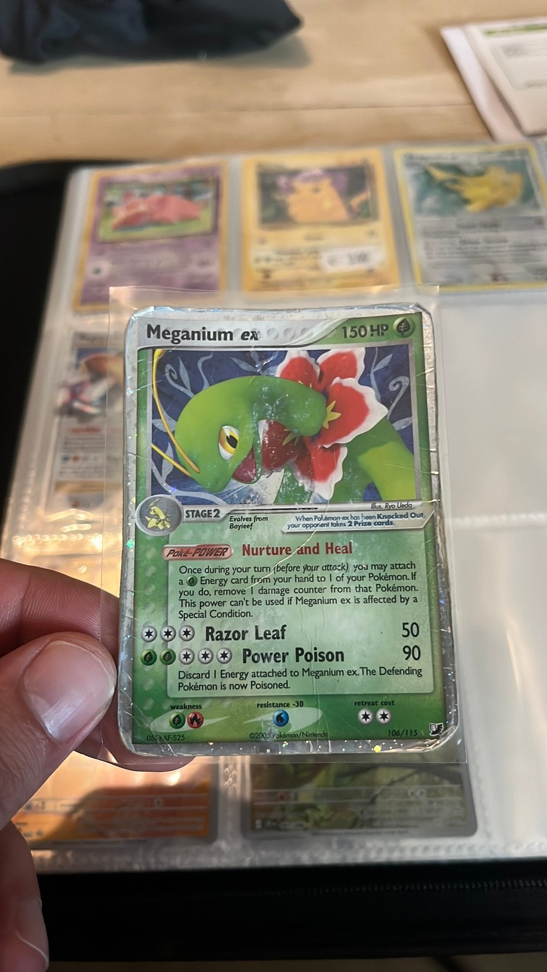 Pokémon Meganium ex 106/115 Holo– Ex Unseen Forces – Vintage, Envoi, Utilisé