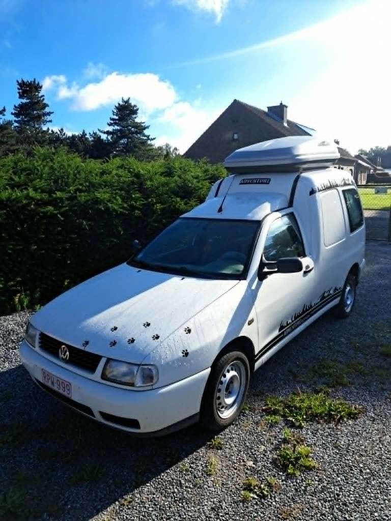 caddy 2001 2persoon camper, Buscamper of Camperbus, Volkswagen, L-zit, Overige merken