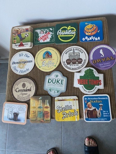 verzameling oude bierviltjes, Verzamelen, Biermerken, Zo goed als nieuw, Viltje(s), Brand, Ophalen of Verzenden