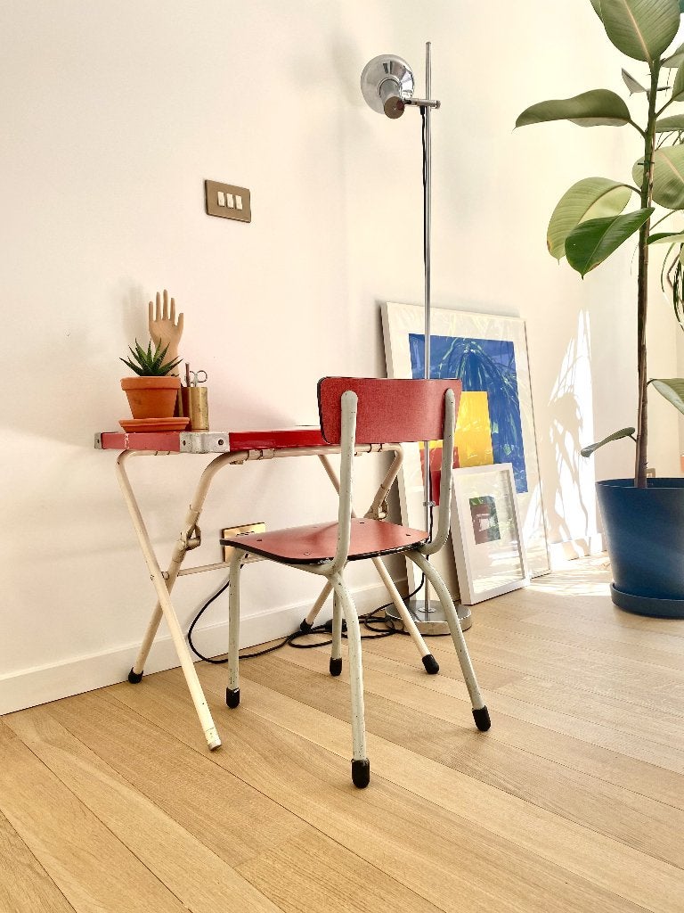 Vintage kindertafel en stoel, Antiek en Kunst, Ophalen