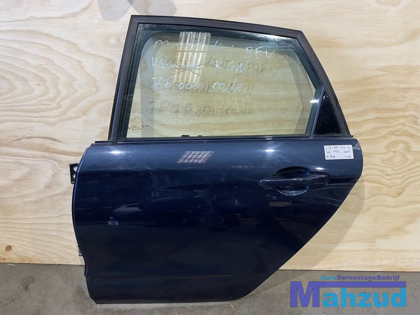 CITROEN C4 berline Blauw KGN Links achter deur portier 09-16, Auto-onderdelen, Info@fabrikant.eu, Citroën, Achter, Fabrikant BV