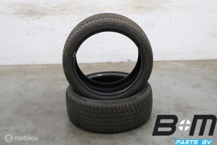 2 x 2254018 92V Conti WinterContact TS870P met 6mm 225 40 18, 18 inch, Gebruikt, Winterbanden, Band(en)