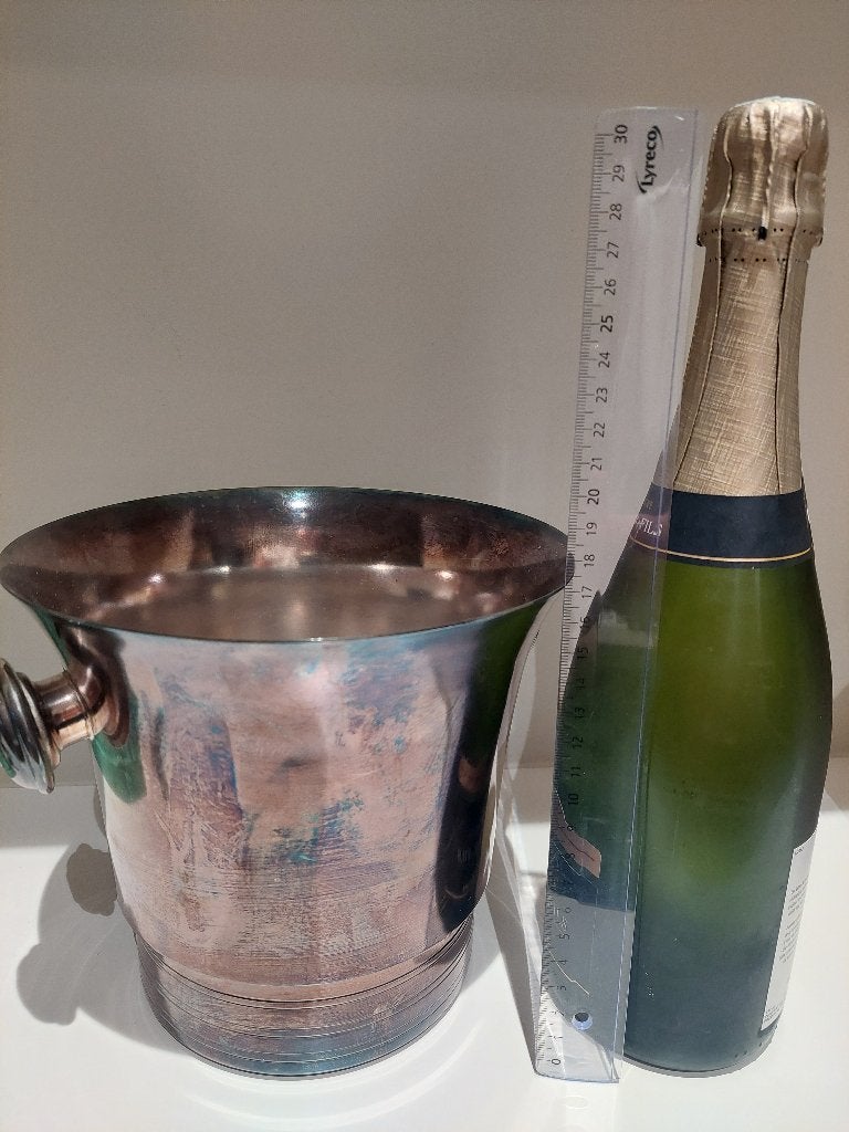 Verzilverde ijsemmer met 2 handgrepen, Antiek en Kunst, Ophalen, Zilver