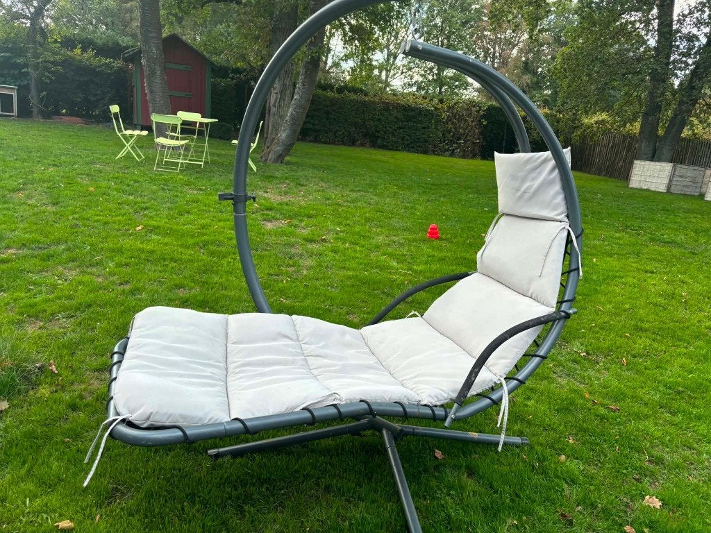 fauteuil de jardin, Jardin & Terrasse, Chaises longues, Enlèvement, Utilisé, Métal, Mobile