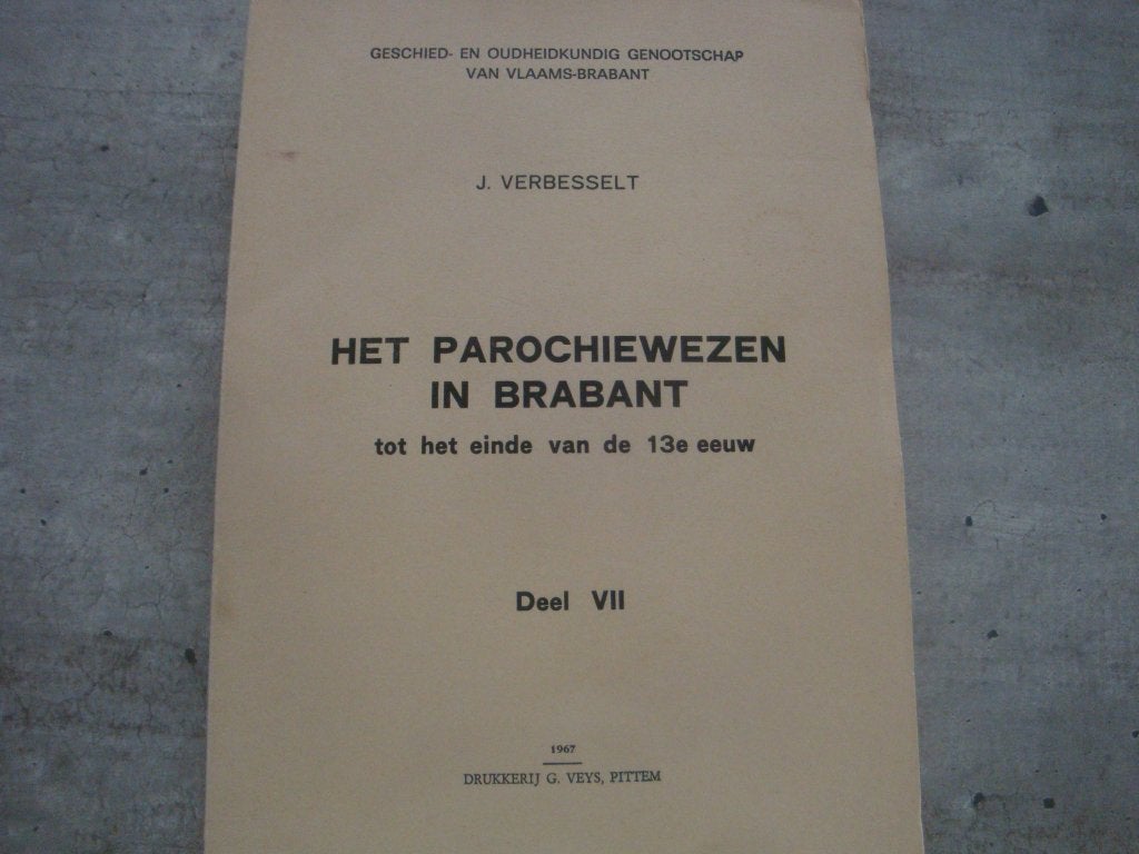 HET PAROCHIEWEZEN IN BRABANT TOT HET EINDE VAN DE 13DE EEUW, Enlèvement ou Envoi, Utilisé