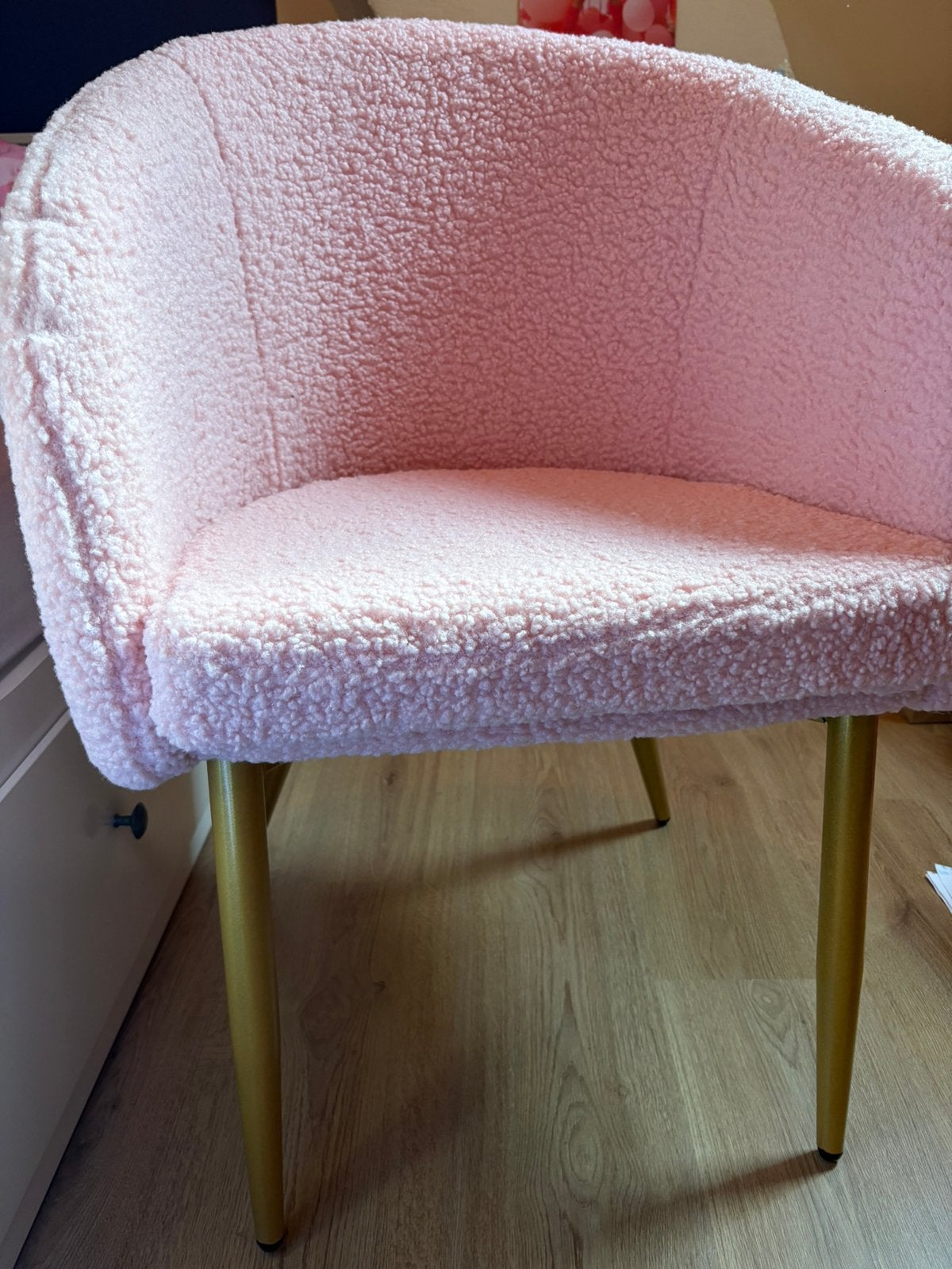 Roze teddy stoel, Huis en Inrichting, Ophalen, Nieuw, Overige kleuren, Eén