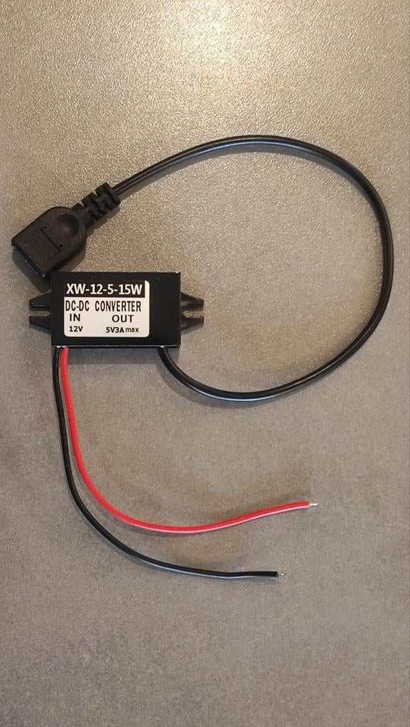 12v naar USB omvormer 15 Watt (5v 3A) output voor GPS of GSM, Motoren, Ophalen, Nieuw