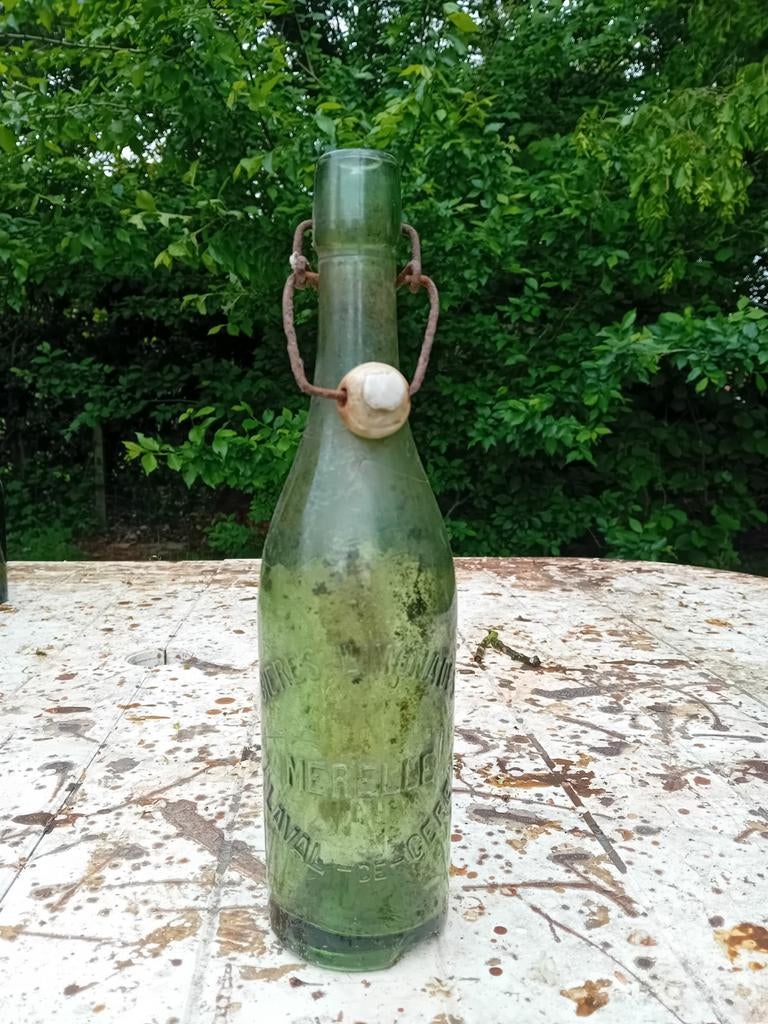 Oude vintage bierfles limonadefles Merelle Lavel de Cere, Ophalen of Verzenden