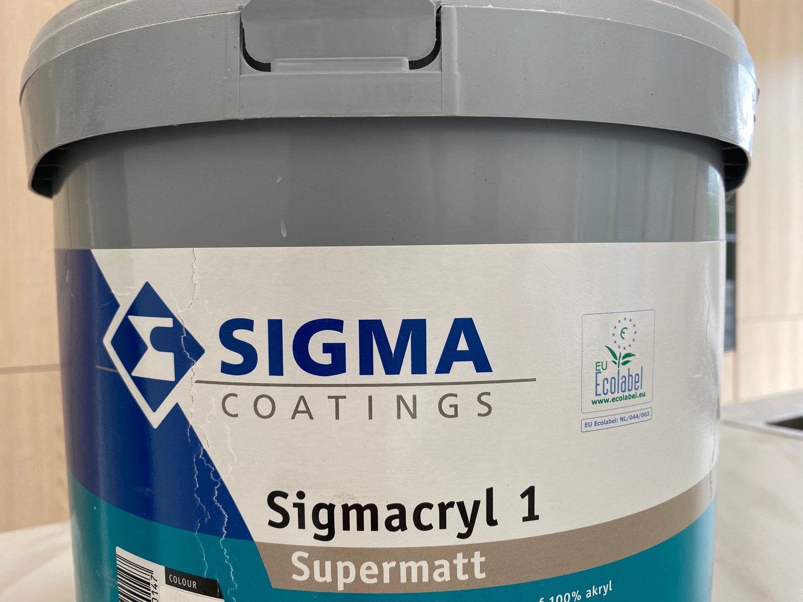 Acrylverf 10 liter - kwaliteitsverf - Sigmacryl, Ophalen, Wit, Nieuw, Verf