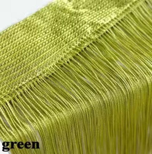 First Class decoratief spaghetti gordijn geel 3m x 3m