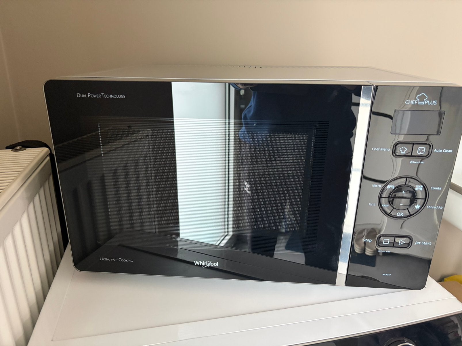 combi-microgolfoven Whirlpool, Elektronische apparatuur, Ophalen, 60 cm of meer, Zo goed als nieuw, Draaiplateau
