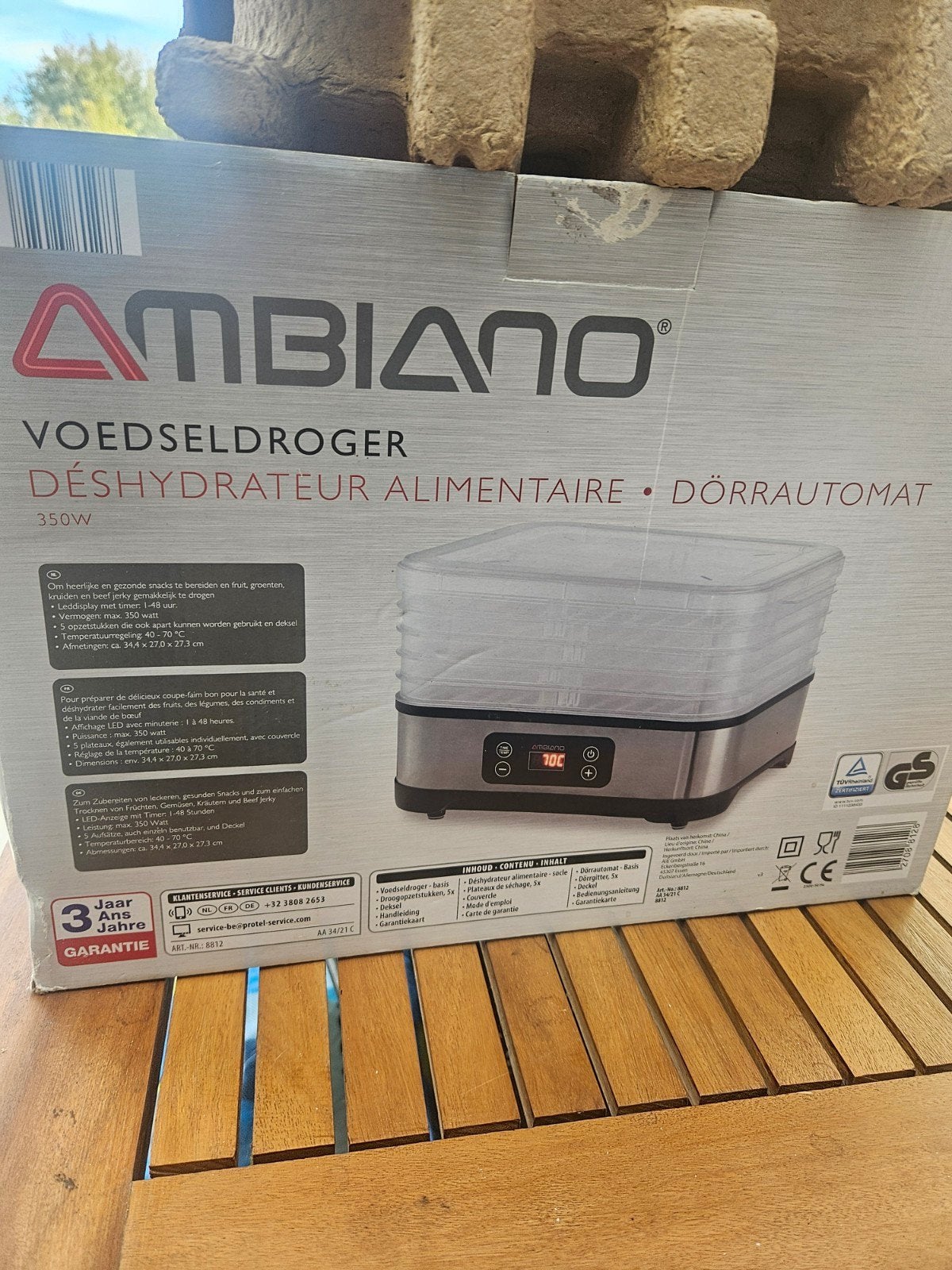 Déshydrateur alimentaire Ambiano (350 W) — NEUF dans son emb, Enlèvement ou Envoi