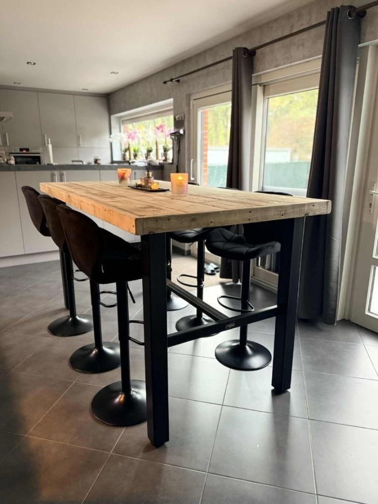 Steigerhouten Bartafels & meer, Huis en Inrichting, Ophalen, Nieuw