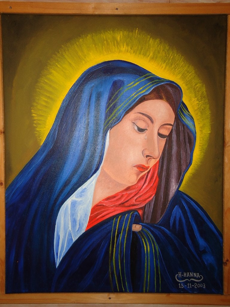 Peinture Vierge Marie, par joky kamo année 2003, Enlèvement