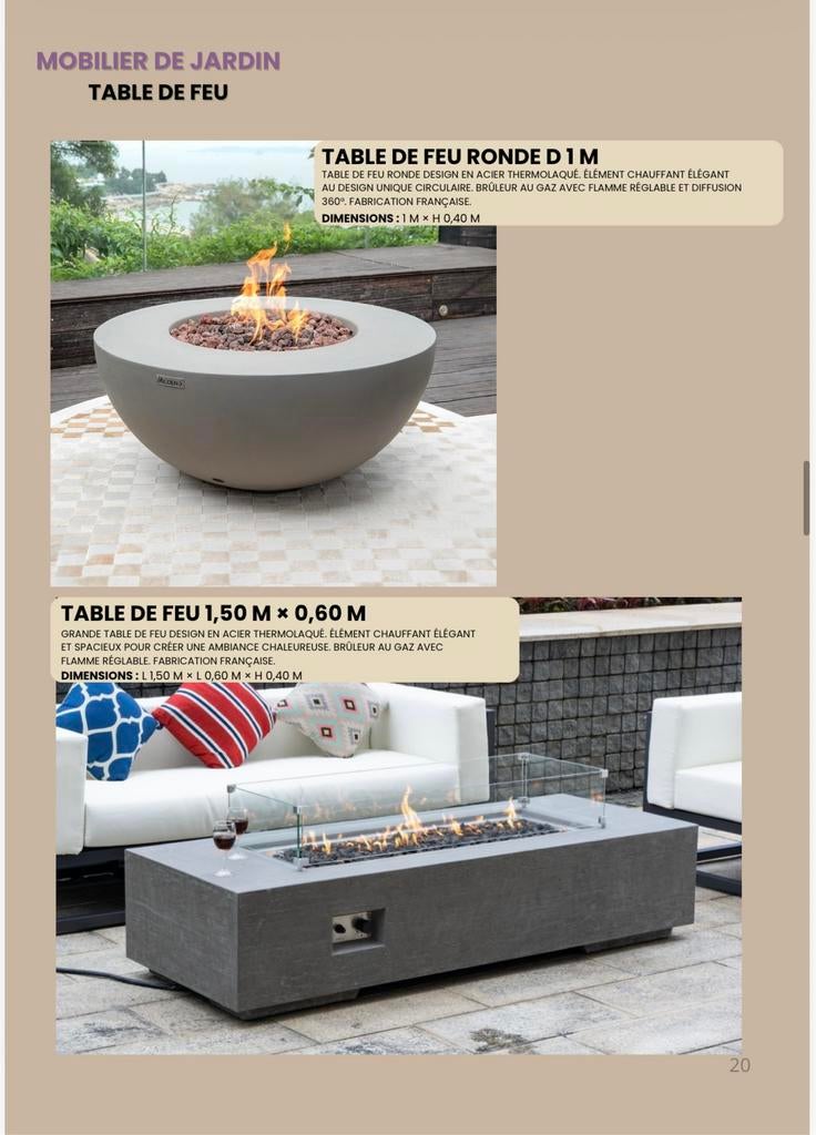 Décoration table a feu, Jardin & Terrasse, Tables à feu, Enlèvement ou Envoi, Neuf