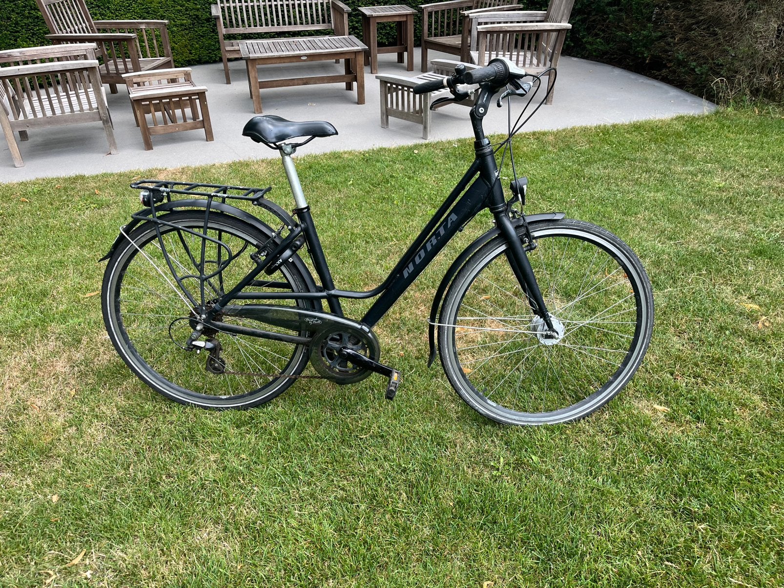 Norta fiets zwart, Fietsen en Brommers, Minder dan 10 versnellingen, Gebruikt, Overige maten, 50 tot 53 cm