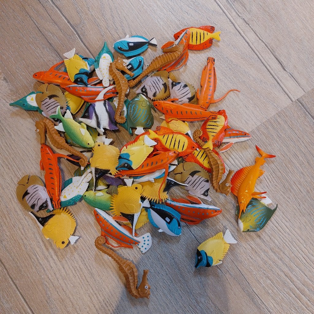 plastiek vissen en zeepaardje speelfiguren, Ophalen, Nieuw