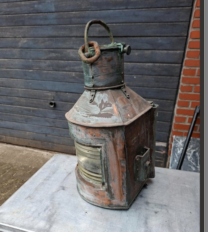LANTERNES DE NAVIRE EN CUIVRE ROUGE, Collections, Marine, Enlèvement ou Envoi, Utilisé, Bateau à moteur ou Voilier, Ustensile