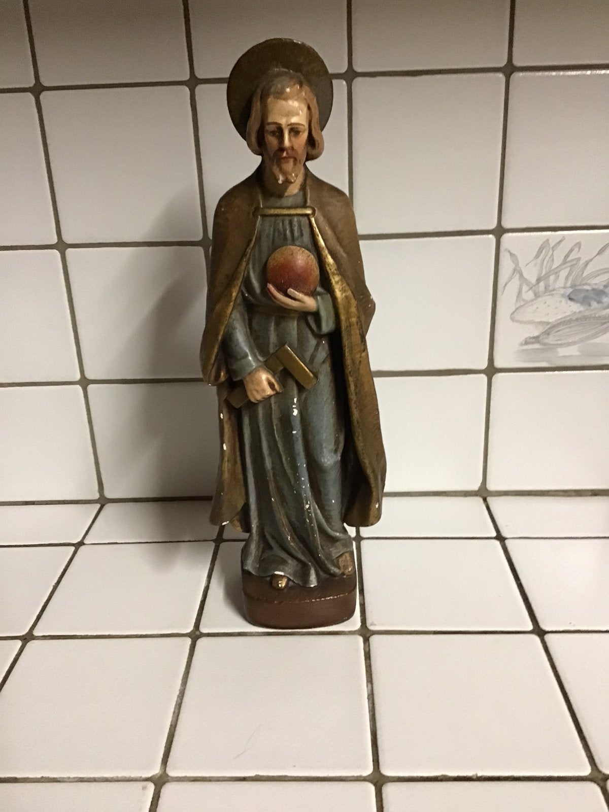 Ancienne statue en plâtre de Saint Joseph, Antiquités & Art, Enlèvement ou Envoi