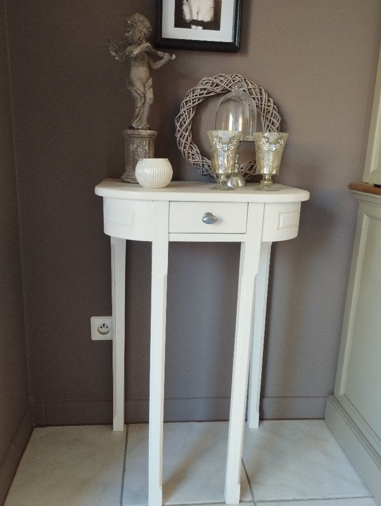 Bijzettafel wandtafel compleet met decoratie, Huis en Inrichting, Ophalen