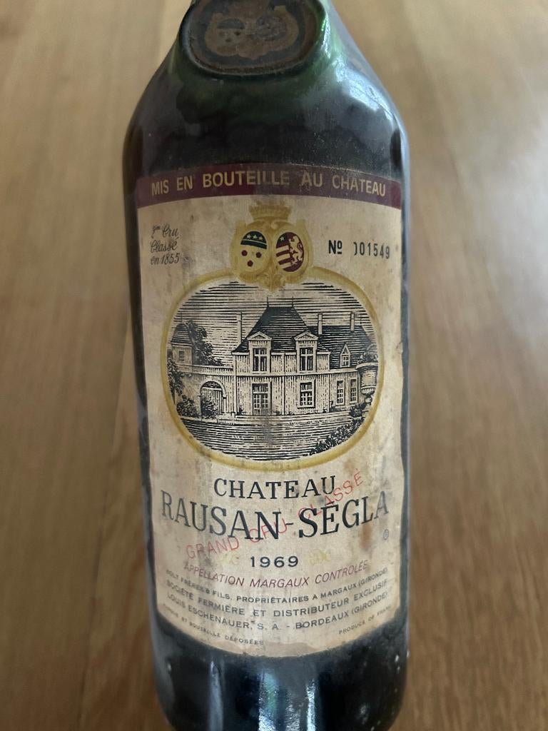 Oude rode wijn CHATEAU  RAUSAN-SEGLA    1969  GRAND CRU, Enlèvement, Vin rouge, Pleine