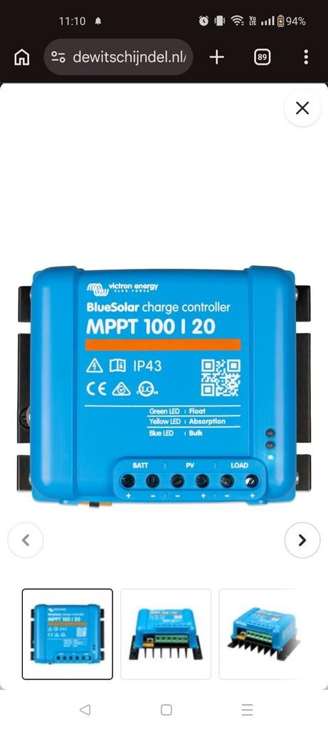 Victron MPPT 100/20 100 / 20, Enlèvement