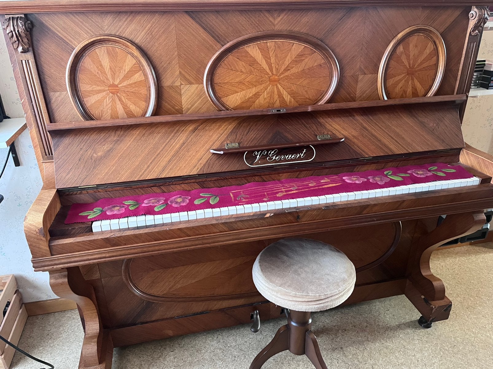 Buffetpiano Vitus Gevaert 1880-1890, Enlèvement, Utilisé, Brun, Piano