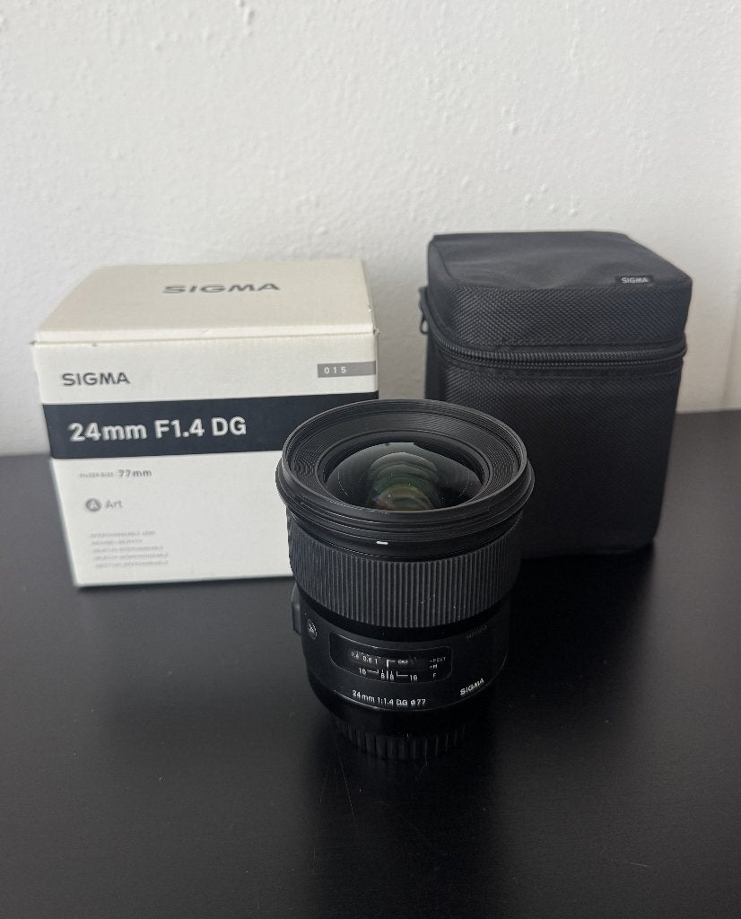 Sigma 24 mm f/1.4 Art Canon EF, TV, Hi-fi & Vidéo, Sigma, Autofocus, Comme neuf, Enlèvement