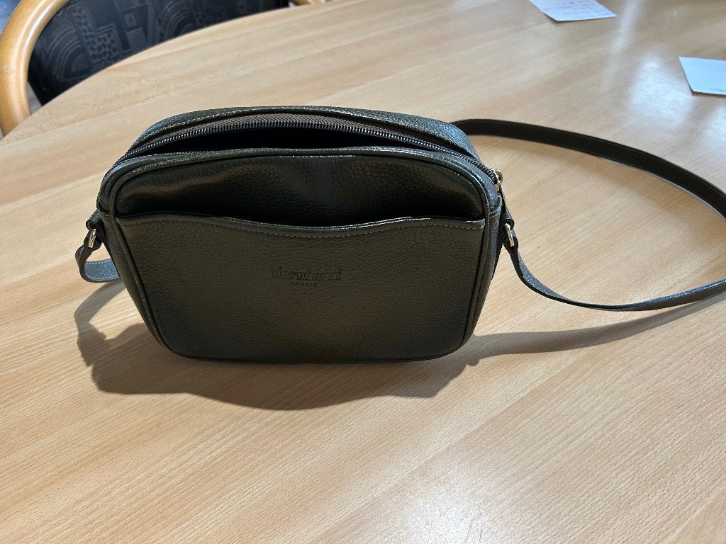 Leder handtas Pierotucci Firenze donker groen, Ophalen, Gebruikt, Groen, Handtas