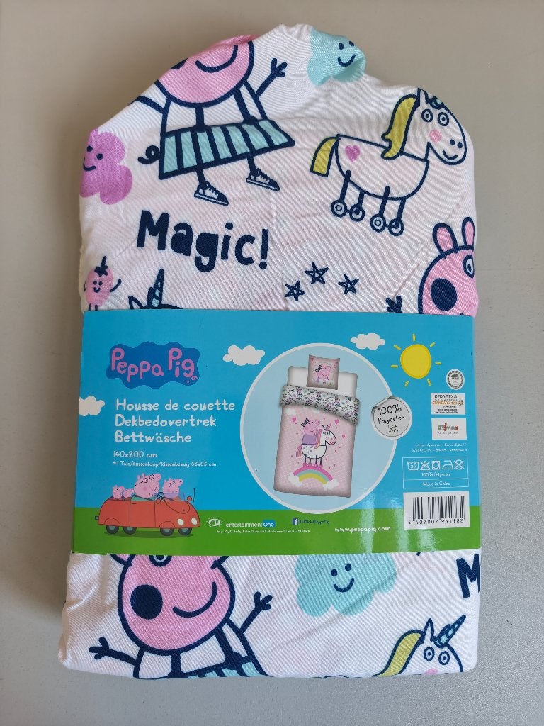 Peppa Pig dekbedovertrek, Meisje, Nieuw, Ophalen of Verzenden, Roze