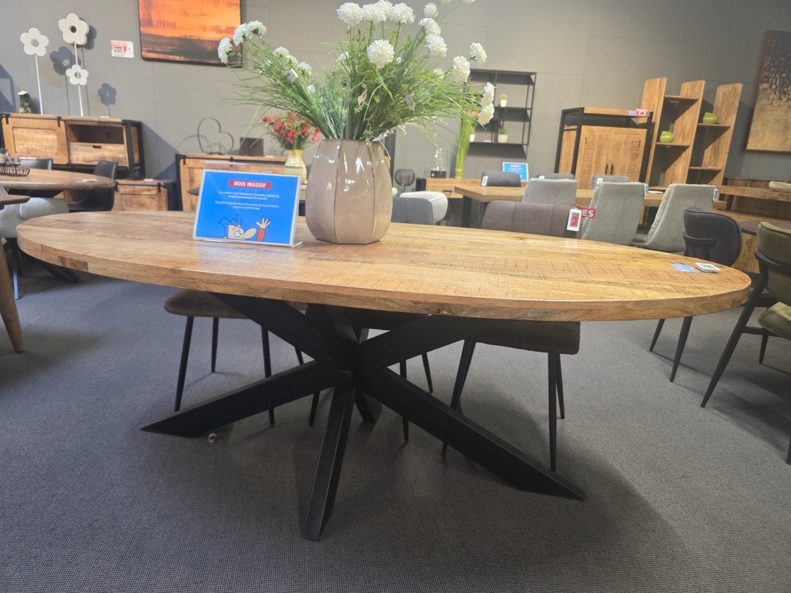 Table neuve Andaman 220x110, Maison & Meubles, 200 cm ou plus, 100 à 150 cm, Enlèvement, Ovale