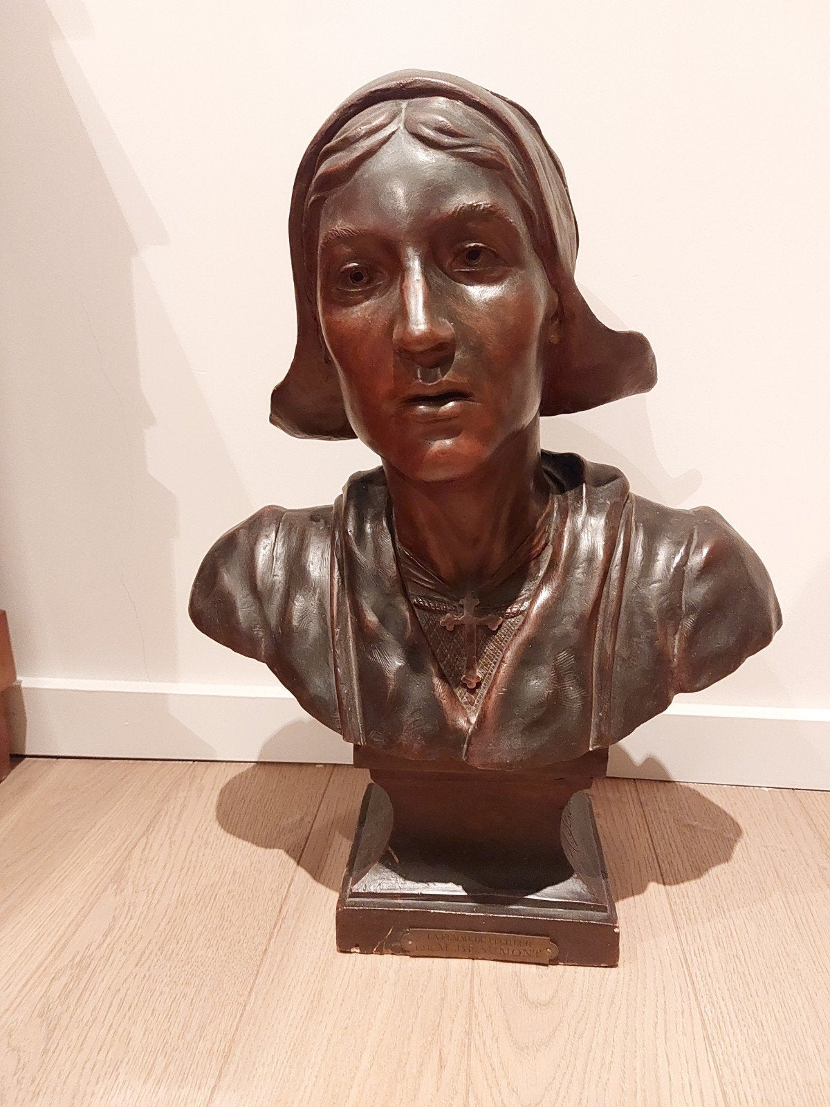 Pêcheuse, Antiquités & Art, Statue, Brun, Gips, Peint