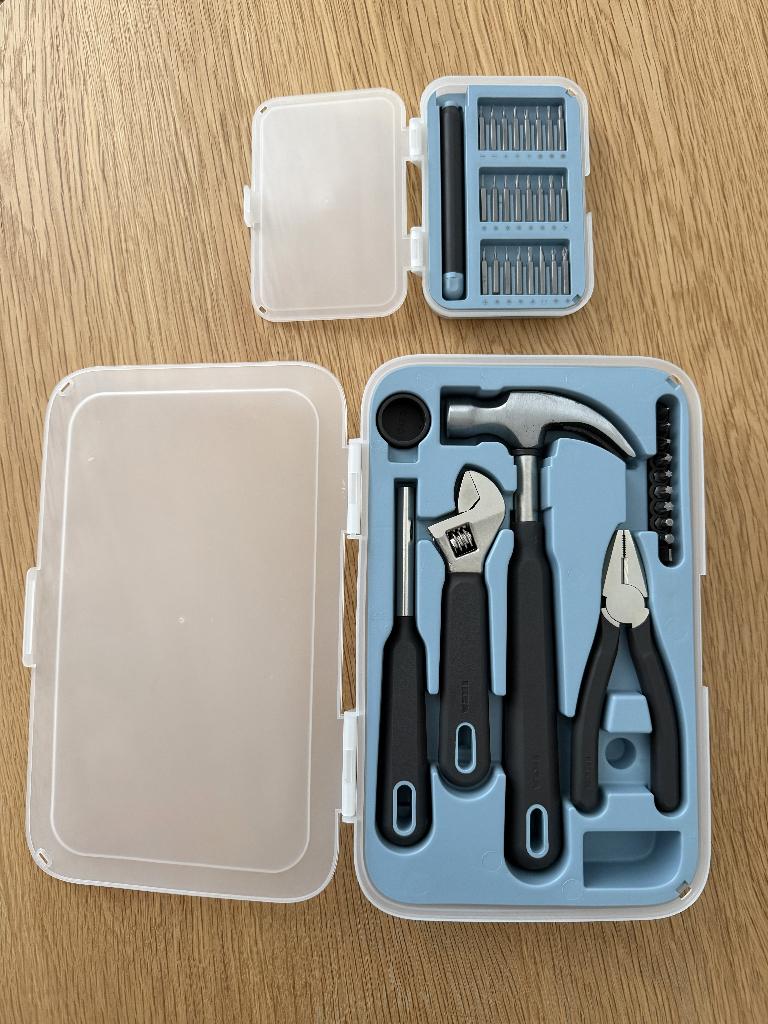 IKEA TRIXIG gereedschapsset + schroevendraaierset, Ophalen of Verzenden, Zo goed als nieuw