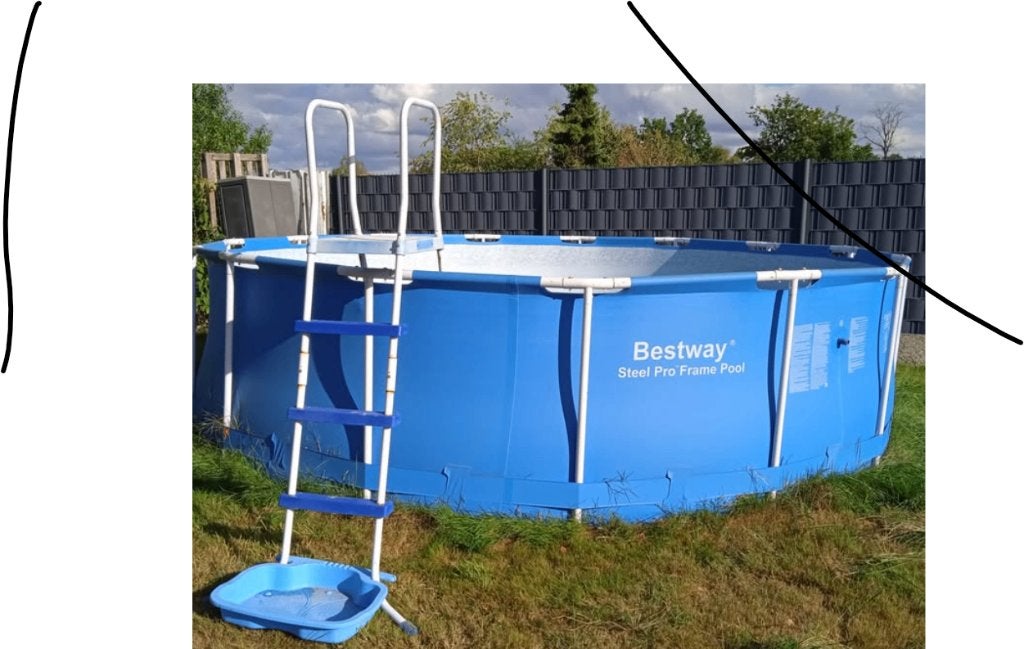 Gratis zwembad, 300 cm ou plus, Rond, Enlèvement, Utilisé