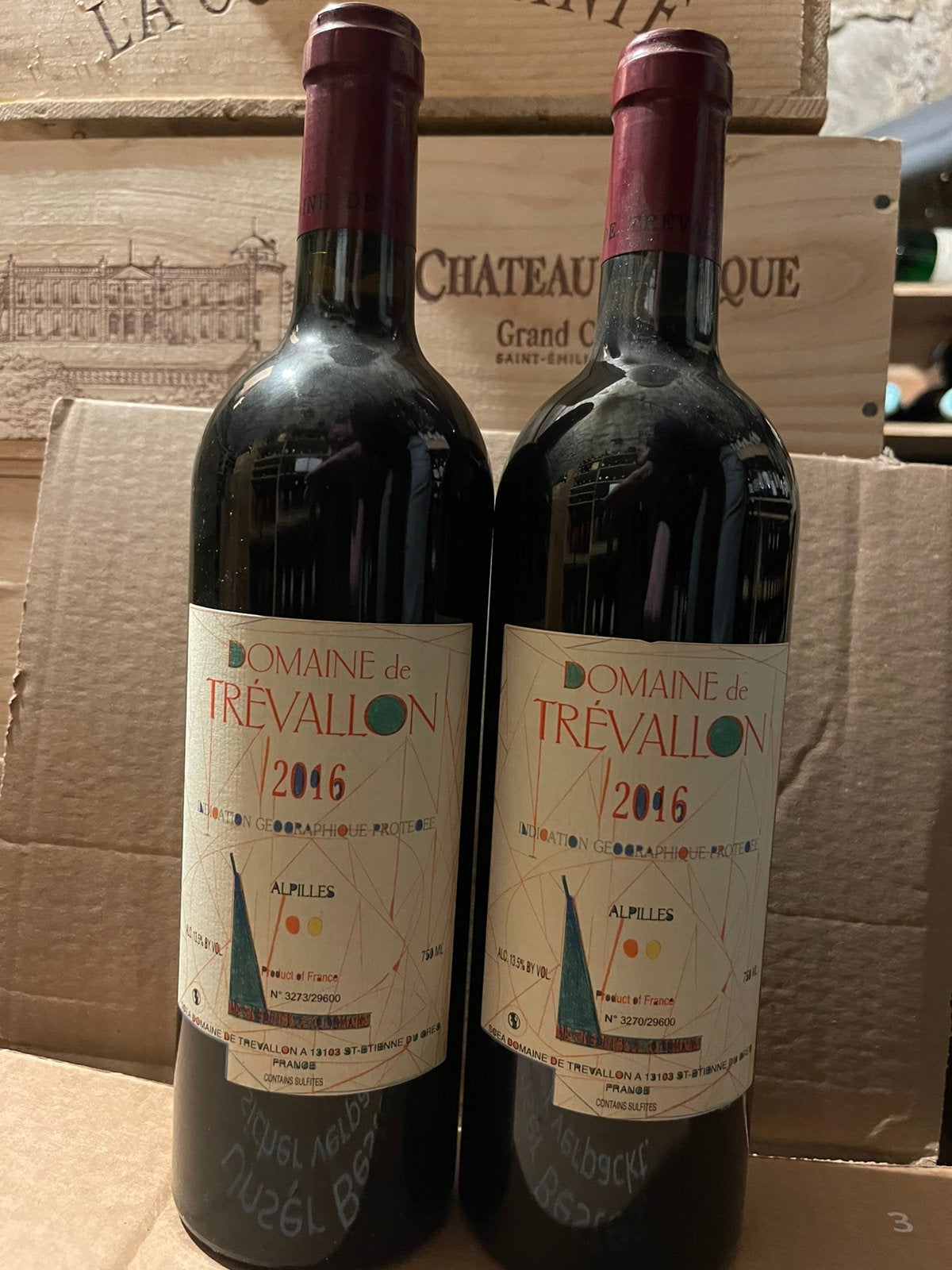 2x Trevallon rouge 2016, Collections, Enlèvement ou Envoi, Comme neuf