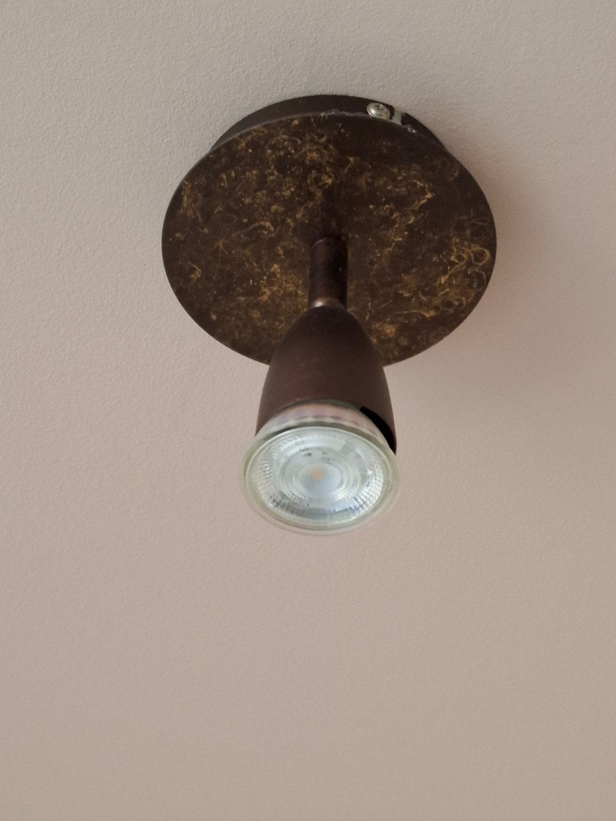 2 spots, plafond, dimbaar, Maison & Meubles, Lampes | Spots, Enlèvement, Comme neuf, Dimmable