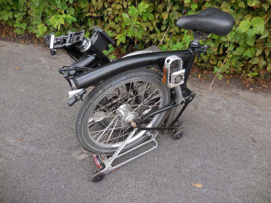 Vélo pliant Brompton noir, Vitesses, Frein sur jante, Enlèvement, Utilisé